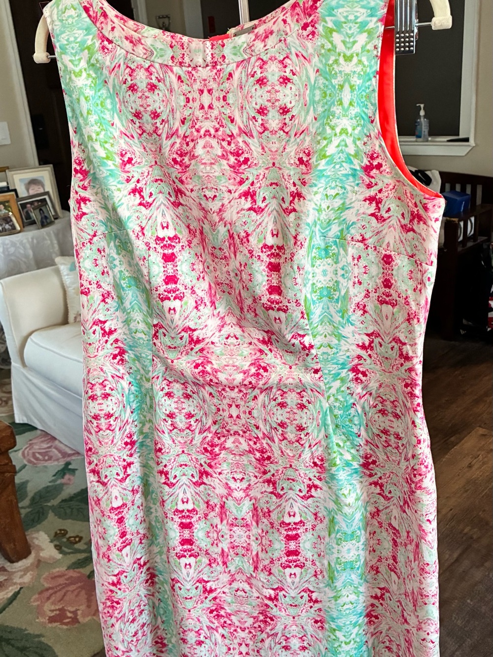Elie Tahari Pink & Mint Floral-Print Shift Dress